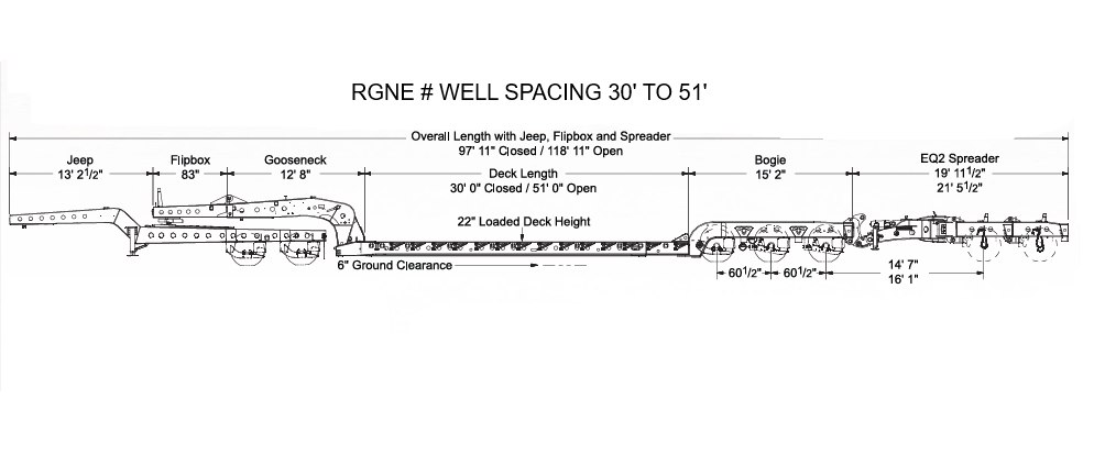 11 Axle Fontaine RGNE trailer configuration diagram
