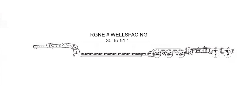 9 Axle Fontaine RGNE trailer configuration diagram