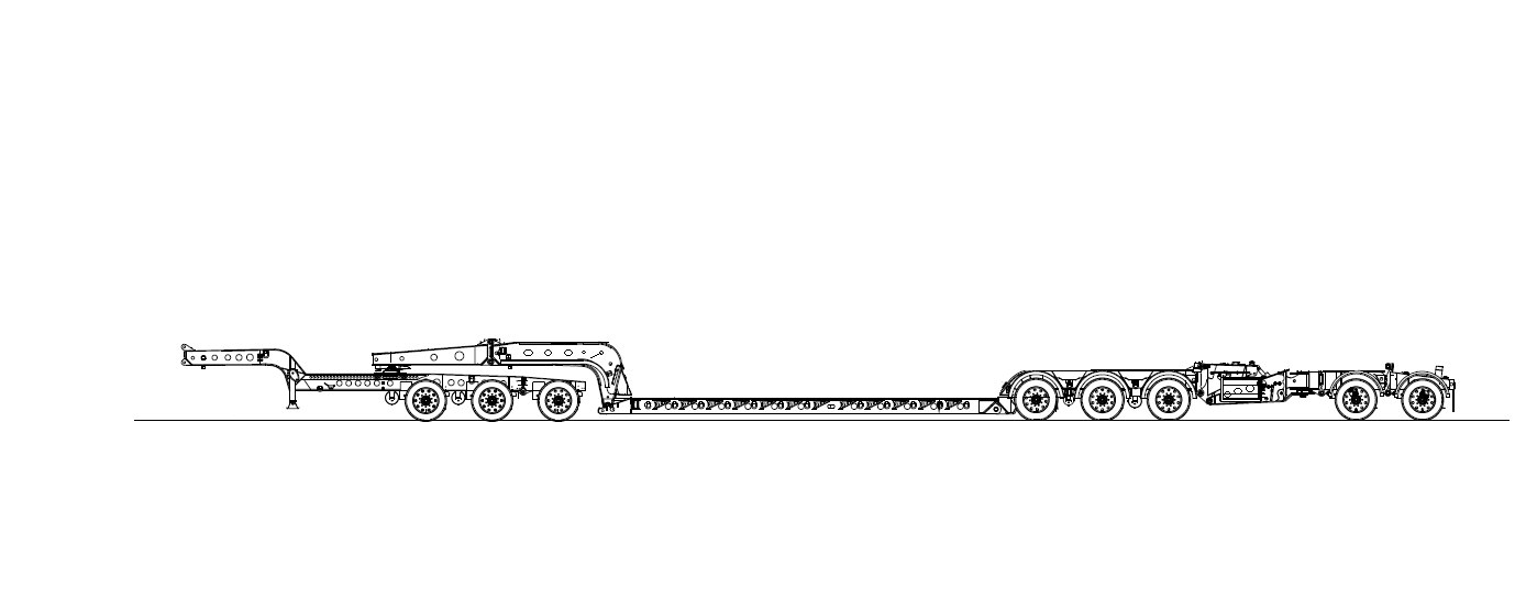 12 Axle Fontaine RGNE XL insert trailer configuration diagram