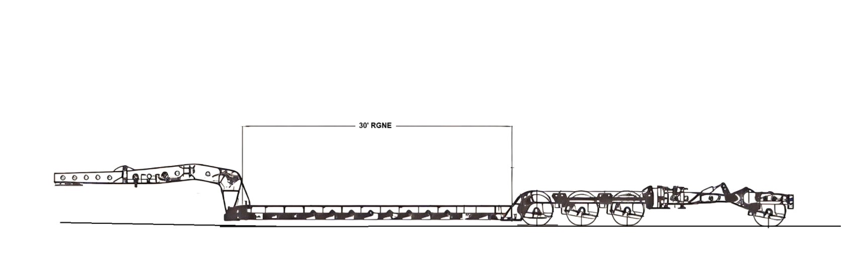 8 Axle Fontaine RGNE trailer configuration diagram