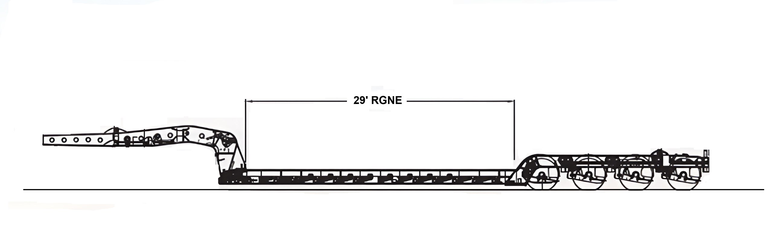 8 Axle Fontaine RGNE trailer configuration diagram