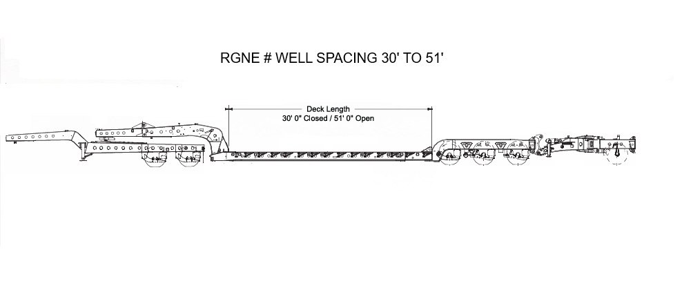 10 Axle Fontaine RGNE well spacing 30 to 51 trailer configuration diagram